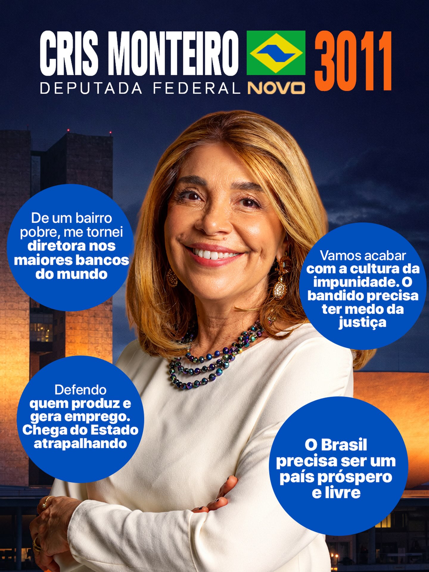 Deputada Federal vote Cris Monteiro 3011